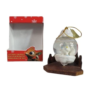 Adorno bola de agua Enesco abejorro abominable muñeco de nieve Rudolph reno nariz roja - Imagen 1 de 10