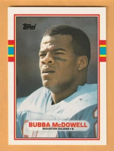 Bubba McDowell Houston Oilers 1989 Topps negociado #19T radiocontrol Miami Hurricanes 13I - Imagen 1 de 2