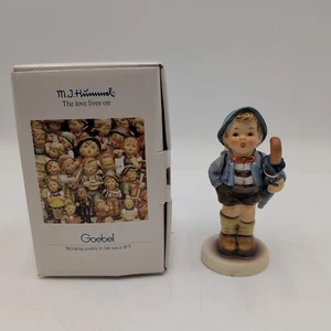 HUMMEL HOME FROM MARKET 4.5" TALL 198 2/0 W BOX GOEBEL 1990 GERMANY PIG UMBRELLA - Picture 1 of 8