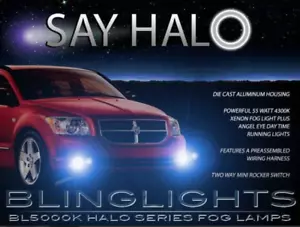 LED Halo Fog Lights for 2007 2008 2009 2010 2011 2012 Dodge Caliber - Picture 1 of 7