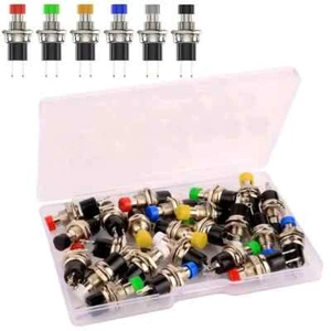 Gebildet 24pcs 7mm Mini Momentary Push Button R/Y/B/G/W/B - Picture 1 of 3