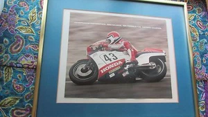 FRAMED PICTURE MIKE BALDWIN 1984 FORMULA 1 U.S. NATIONAL CHAMPION MOTORCYCLE - Picture 1 of 4
