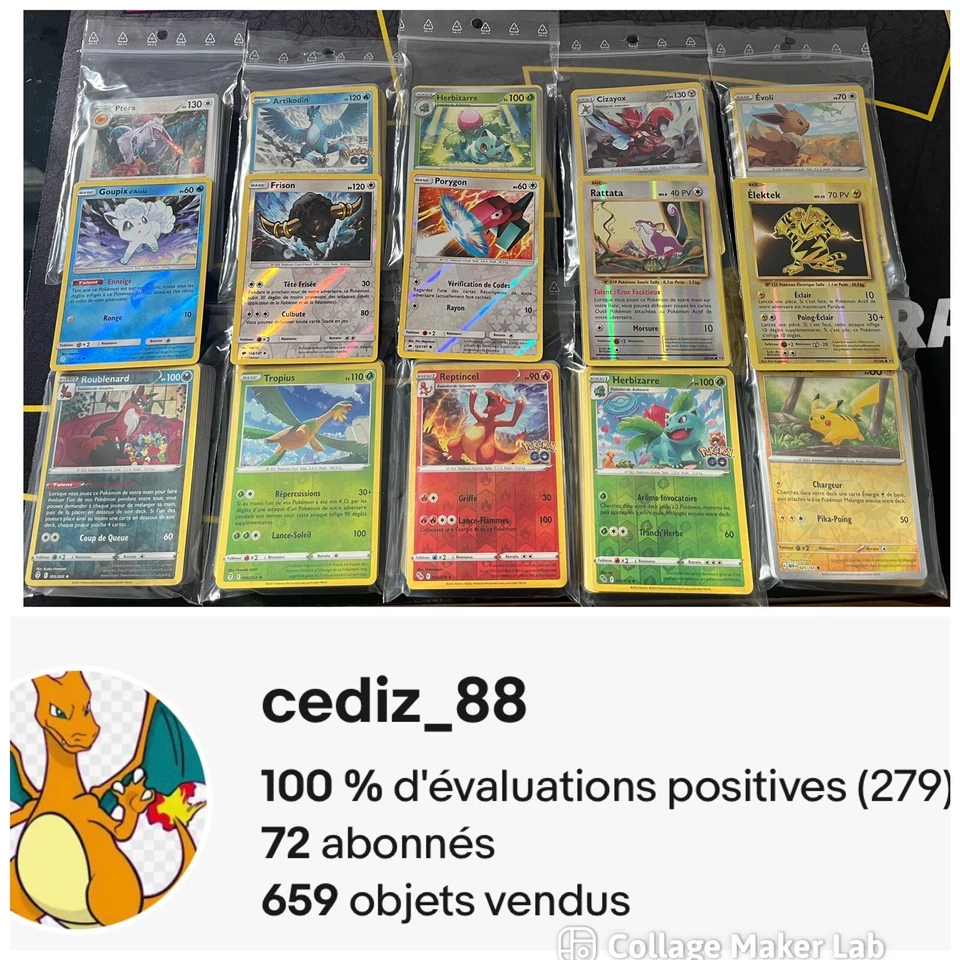 Lot de 50 Cartes Pokemon Brillantes (Reverse) Sans Doubles NEUVES FR 🇫🇷 - Photo 1/1