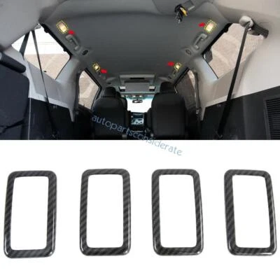 Cubierta de luz de lectura trasera de techo de fibra de carbono ABS para Toyota Sienna 2011-2019 2020 Foto 1 de 4