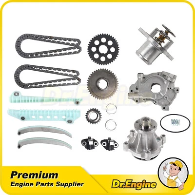 Timing Chain Kit Oil Water Pump w/Thermostat Fit 09-14 Ford E-150 E-250 4.6L - Image 1 of 4