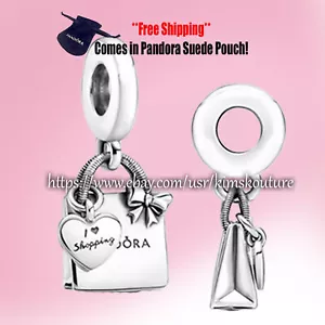 Autentica Borsa della Shopping Charm Argento Sterling 799536C00 - Foto 1 di 1