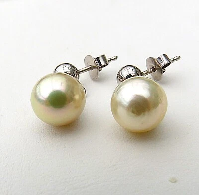 Südsee Perlen Ohrringe Tropfenperlen AAA Sterlingsilber rhod 5535 - Bild 1 von 4