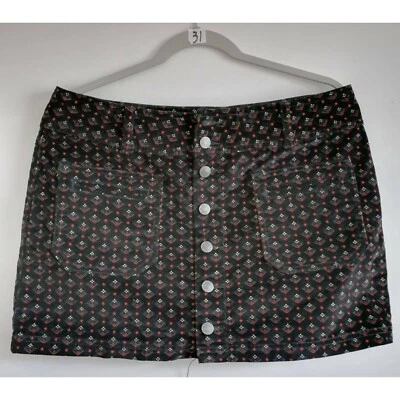 Minifalda We The Free People para mujer línea A negra roja geométrica elástica 31 Foto 1 de 4