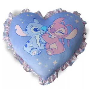 Officially Licensed Disney Lilo & Stitch with Angel Heart Shaped Throw Pillow - Picture 1 of 2