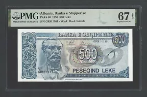 Albania 500 Leke 1996 P60 Uncirculated Grade 67 Top Pop - Picture 1 of 2