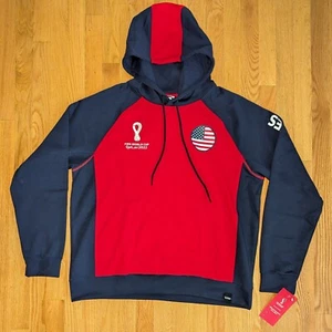 2022 FIFA World Cup Qatar USA Hoodie Mens XL Soccer Hooded Sweatshirt NWT - Picture 1 of 11