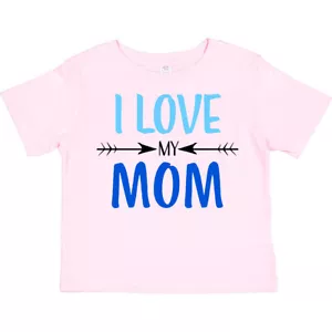 Inktastic I Love My Mom Mothers Day Toddler T-Shirt For Kids Mother New Mommy - Picture 1 of 6