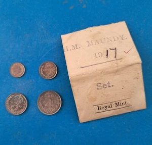 Maundy Money 1917 Set - George V - Picture 1 of 3