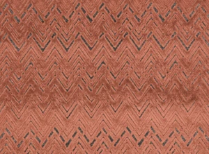 Black Edition Chevron Cut Velvet Uphol Fabric- Zola / Cinnamon 3.85 yds 9105/05 - Picture 1 of 1