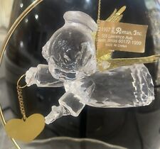 Mother’s Day-1997 ROMAN INC. Lucite Angel With Brass Wings #1 Mom Heart Ornament