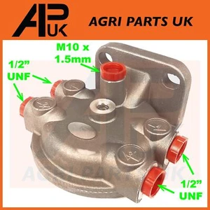 Boîtier tête de filtre à carburant 1/2" UNF pour tracteur international Massey Ferguson Ford - Photo 1/7