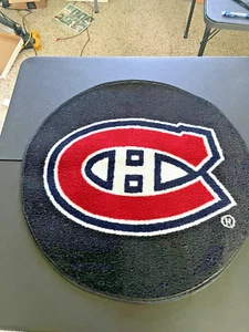 Rare, NHL, Montreal Canadians Floor / Door / Mat / rug, 26 Inches Diameter - Picture 1 of 2