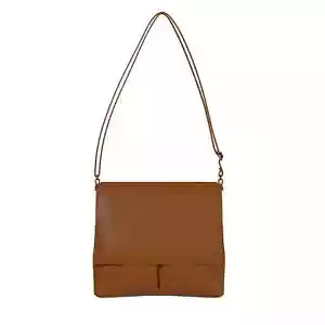 Asa Mano Hombro Cubiertas City Shopper Bolso Cuero Vegano 30607 Marrón - Imagen 1 de 6