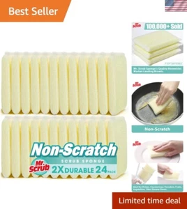 24 Pack Non-Scratch Foam Kitchen Sponges for Effortless All-Purpose Cleaning - Picture 1 of 8