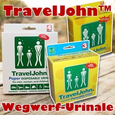 TravelJohn Wegwerf Urinale Einweg Urinbeutel Urinalbeutel Notfall Toilette WC