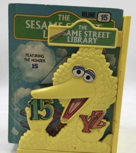 Vintage The Sesame Street Library Book Set 1-3 & 6-15 w/ Big Bird Holder 1979 - Picture 1 of 9