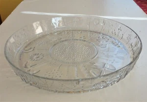 MCM Modern Clear Iittala Finland Oiva Toikka Flora Raised Edge Serving Tray - Picture 1 of 11