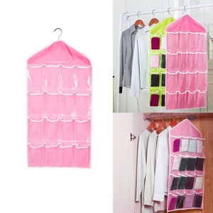 16 Pockets Clothes Organizer Over Door Closet Bag Hanging Storage Wardrobe Wall - Picture 1 of 8