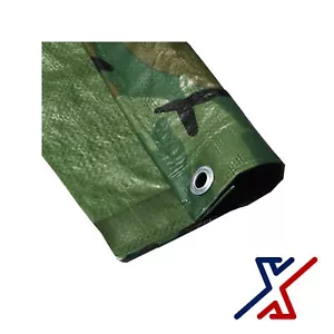 Green Camo Color 8 Mil Heavy Duty Tarp / Canopy by X1Tools/Tarps (over 50 Sizes) - Picture 1 of 159