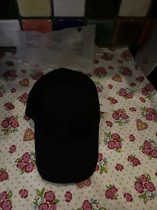 ETYEPOH Unisex Black Cotton Adjustable Peaked Baseball Cap One Size NEW - Picture 1 of 11