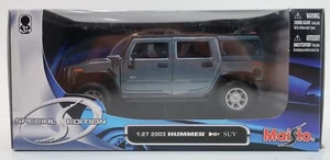 Maisto 2003 Hummer H2 SUV modelo diecast escala 1:27 azul metálico #31231  - Imagen 1 de 9
