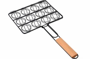 Charcoal Companion BBQ Antihaft Fleischbällchen Grillkorb 12 Frikadellen Sml Muscheln - Bild 1 von 2