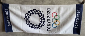 Neu mit Etikett offizielles Gesichtstuch Olympische Spiele Tokio 2020 12,5 x 33,5 hergestellt in Japan - Bild 1 von 9