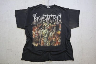 Vintage INCANTATION Infernal Storm Cygnus T Shirt World Assault 2000 Relapse XL - Image 1 of 4