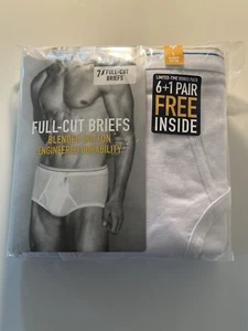 Stafford Mens Full Cut Briefs Underwear Size L White 100% Cotton 6 + 1 Pair Pack - Picture 1 of 8