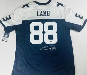 CEEDEE LAMB SIGNED DALLAS COWBOYS THANKSGIVING NIKE GAME JERSEY AUTOGRAPH XL - Picture 1 of 5