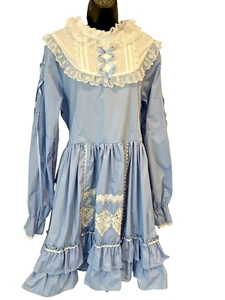Lolimiss Dress Blue Cosplay Victorian Western Inspired Lace XL - Picture 1 of 11