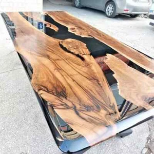 New Resin Table Top Wood Table Home Gardner Furniture Decor Acacia Table - Picture 1 of 5