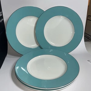 Kate Spade Lenox Rutherford Circle Turquoise Set of Four (4) Plates 9.5” - Picture 1 of 14
