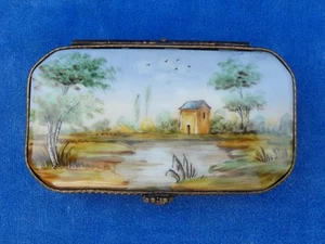 SUPERBE RARE TOP ++ BOITE A PILLULES Pillbox - S.G - PAYSAGE Landscape - Picture 1 of 7