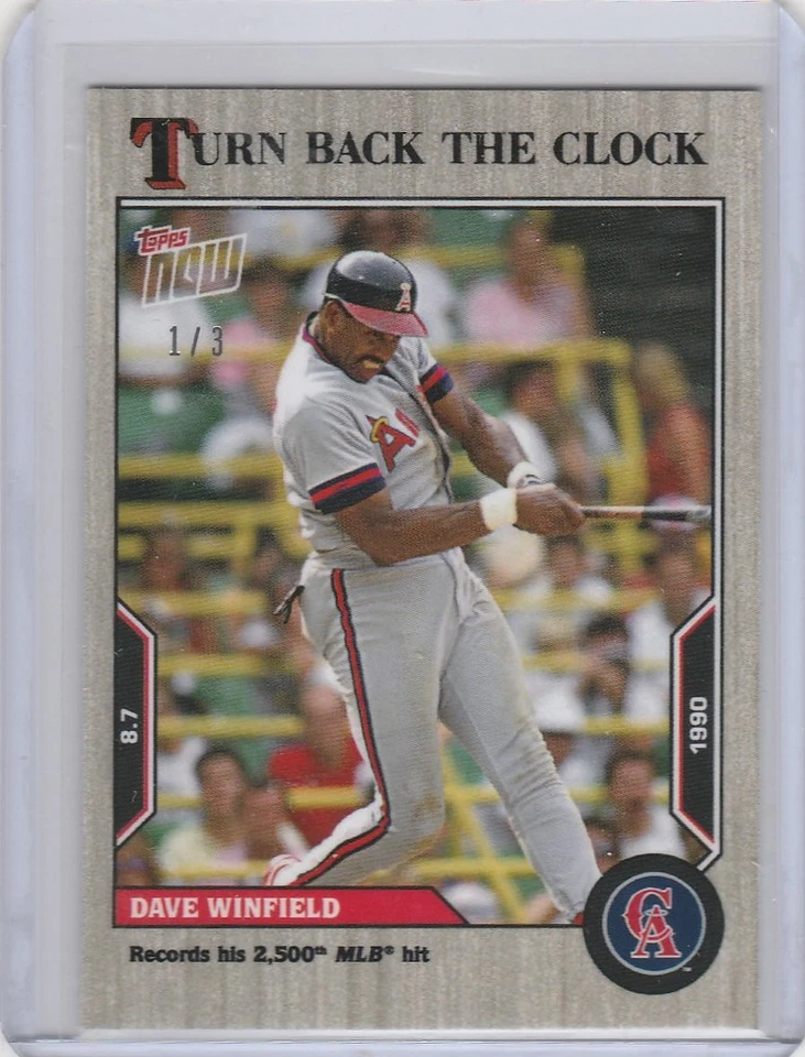 2022 TOPPS TURN BACK THE CLOCK ASH PARALLEL #130 DAVE WINFIELD ANGELS 1/3 - Image 1 of 1