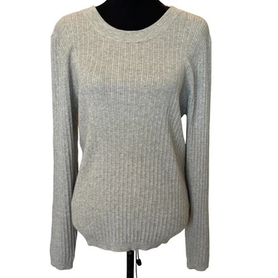  Novo ~ ASOS ~ Blusa de malha fina com nervuras gola redonda ~ Tamanho 16 VISCOSE - Imagem 1 de 4