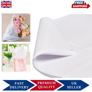 45x70cm Large Acid Free Tissue Paper Quality Sheets Gift Packing Wrapping White - Picture 1 of 14