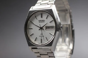 1981 [Ecc+5] Orologio Uomo Vintage Seiko Tipo II 2 7123-7080 Quarzo Argento GIAPPONE - Foto 1 di 10