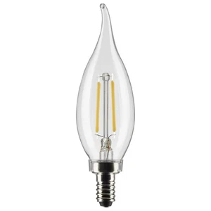 3 Watt CA10 LED - Clear - Candelabra base - 90 CRI - 2700K - 120 Volt - 24-Pack - Picture 1 of 6