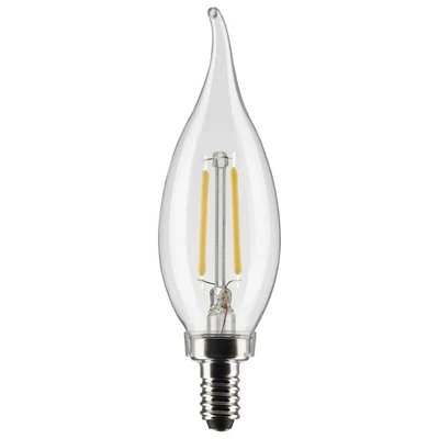 3 Watt CA10 LED - Clear - Candelabra base - 90 CRI - 2700K - 120 Volt - 24-Pack - Image 1 of 4