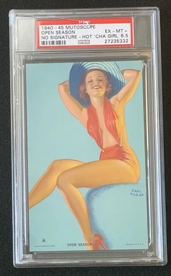 1940-45 Mutoscope Hot 'Cha Girls Pinup OPEN SEASON (MS249) Moran - PSA 6.5 - Image 1 of 2