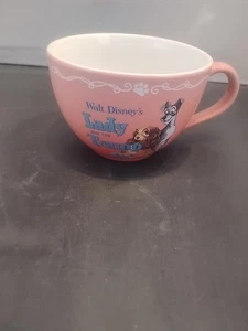Disney Store Lady and the Tramp Large Pink Mug Soup Bowl Cup 18 oz. - Picture 1 of 5