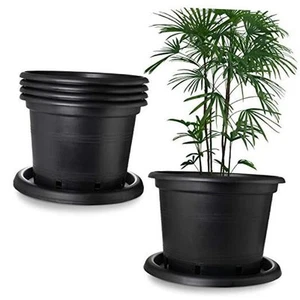 Pots for Plants with Saucer – 5Pcs Nursery Plastic Pots – Highly Durable and - Picture 1 of 8