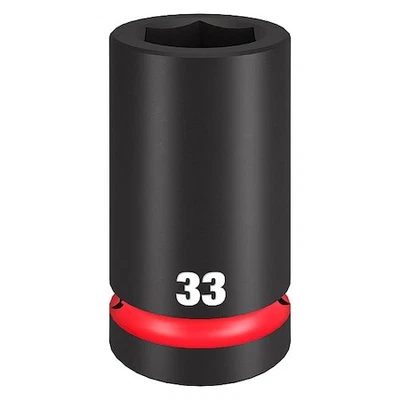 Milwaukee Tool 49-66-6627 1 In Drive Impact Socket Deep Socket, Black Phosphate - Image 1 of 4