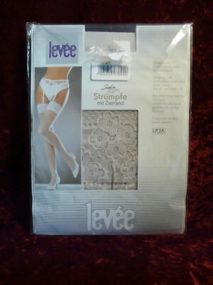 Nylons Strapsstrümpfe Perlonstrümpfe  GR.9,5-10 Strümpfe breiter Spitzenrand  - Bild 1 von 4